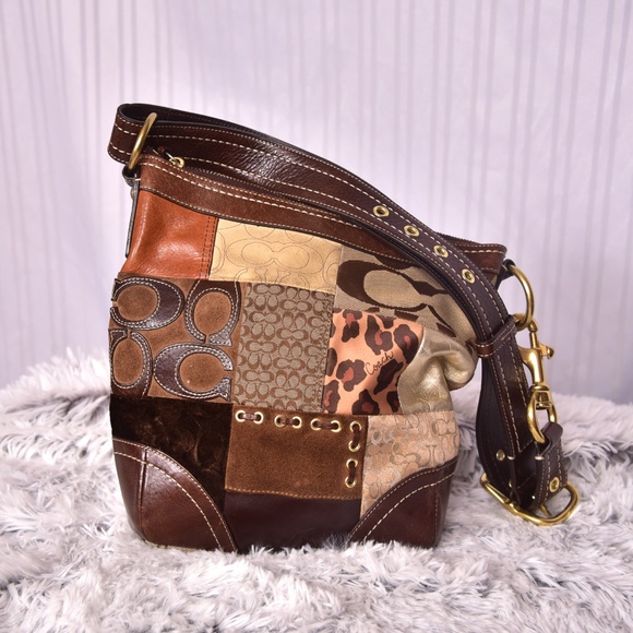 Coach Handbags - Coach Multi textile Leather Patchwork Crossbody